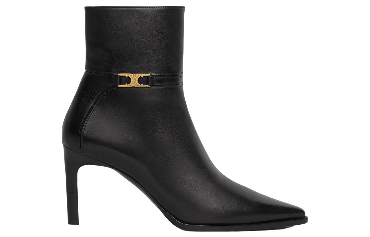 CELINE Ankle Boots 8cm Women's Black