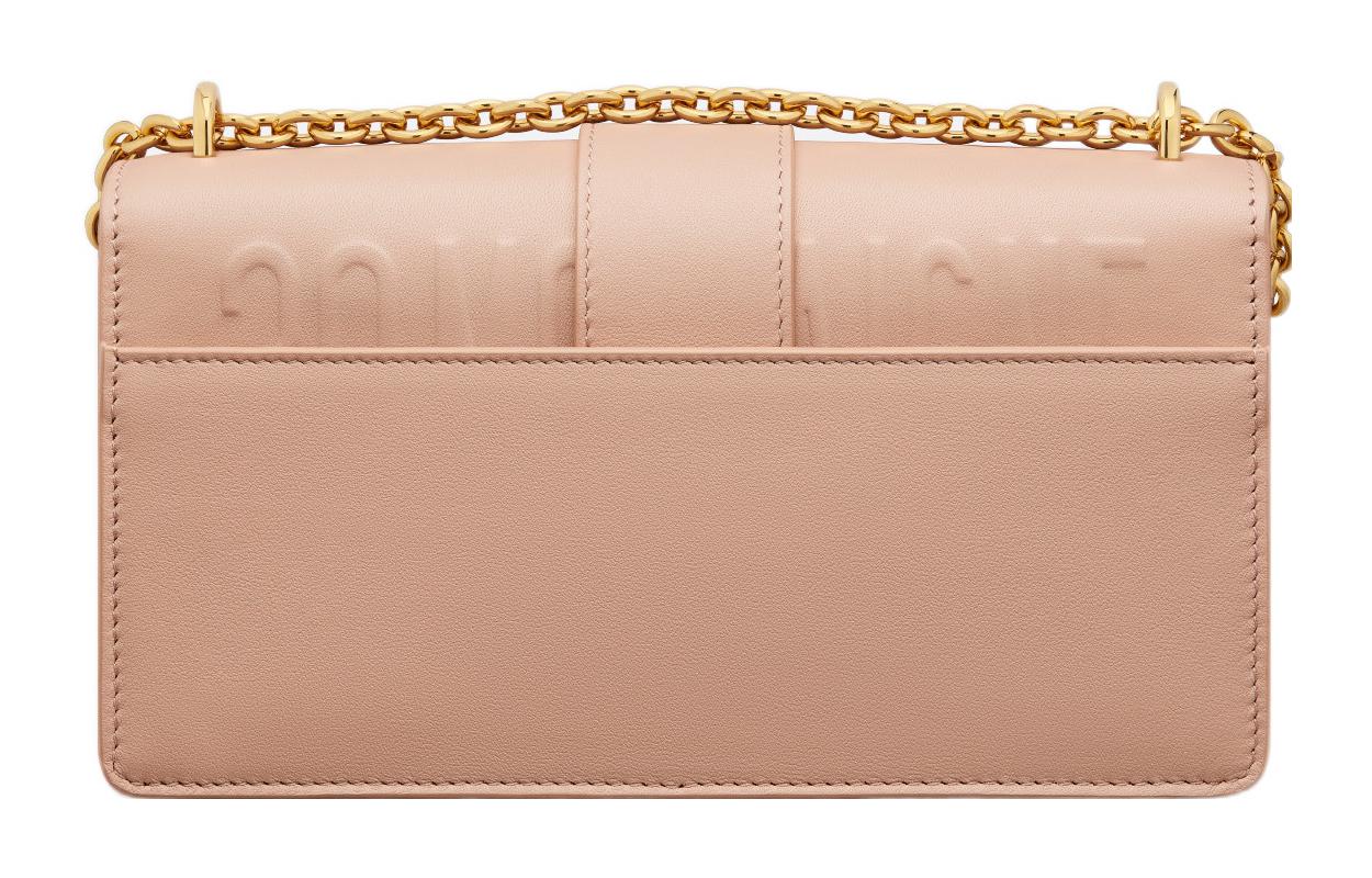 DIOR 30 Montaigne Smooth Calf Leather Shoulder Bag Crossbody Bag Women's Nude Pink