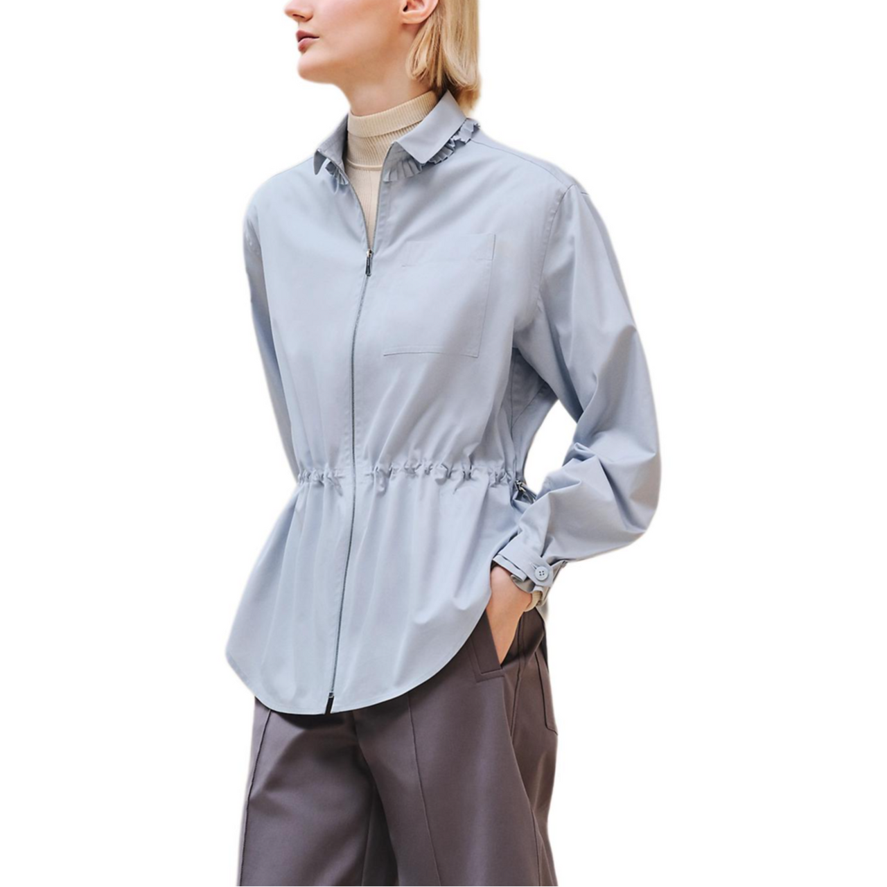 HERMES FW24 Shirt Women's Frost Blue