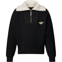 LOUIS VUITTON Chunky Wool-Blend Half-Zip Pullover