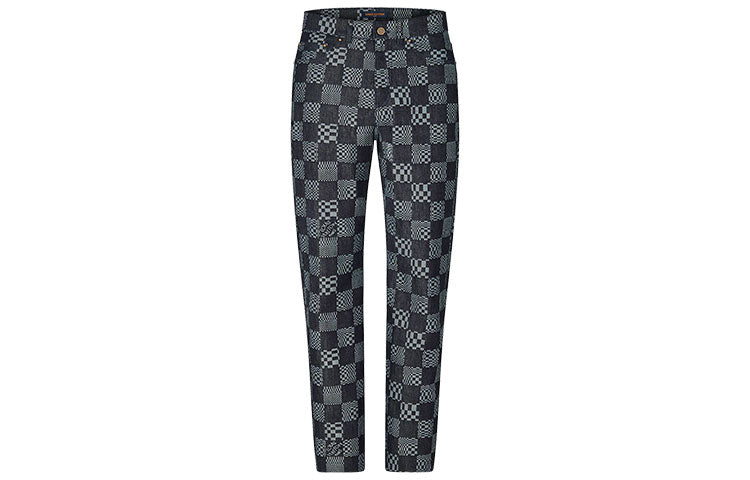 LOUIS VUITTON بنطال دينم Damier مشوه