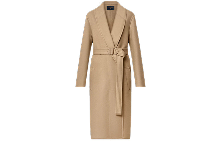 LOUIS VUITTON New Quarterly Products Of LV Velvet-feel Coat Women's Camel