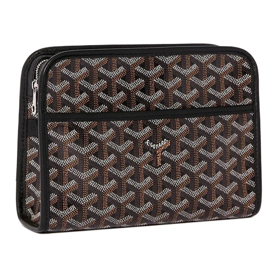 GOYARD JOUVENCE Canvas Toiletry Bag Small Size Unisex Black