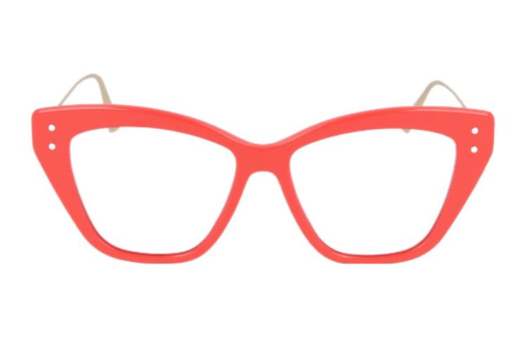 DIOR Acetate Irregular Shape Eyeglass Frames Women's Gold