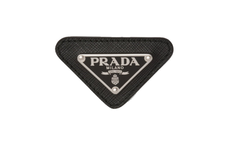 PRADA Saffiano Leather Trim Brooches Unisex