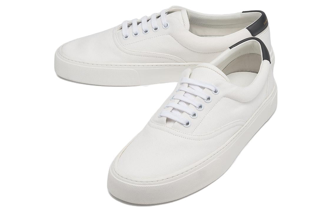 SAINT LAURENT Low Top Stylish Skateboarding Shoes Men's White