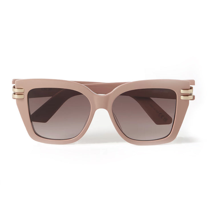 DIOR Metal Plate Frame Square Sunglasses Women's Pink