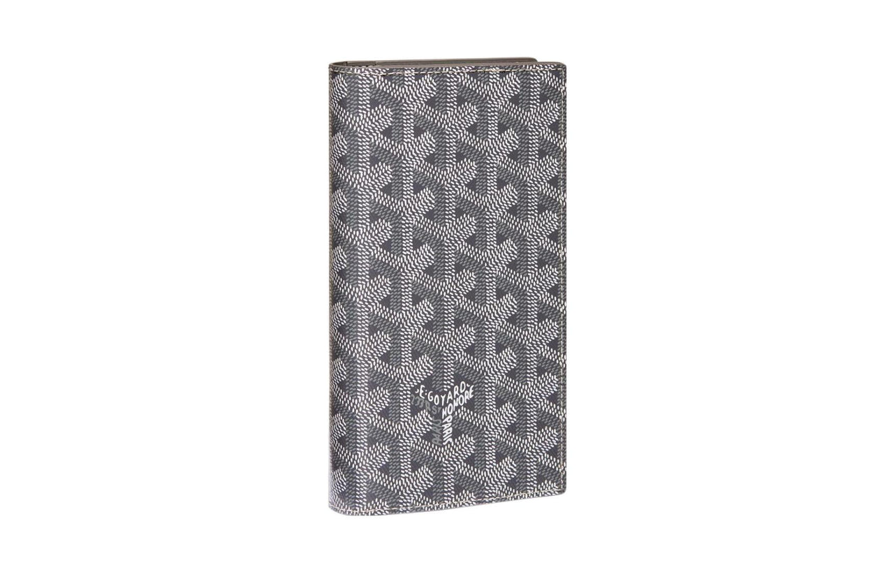 GOYARD SAINT LAMBERT Canvas With Leather Cell Phone Pouch Wallet Unisex Gray