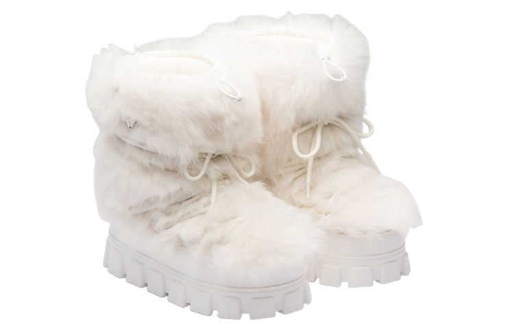 PRADA Apres Ankle Boots Women's White