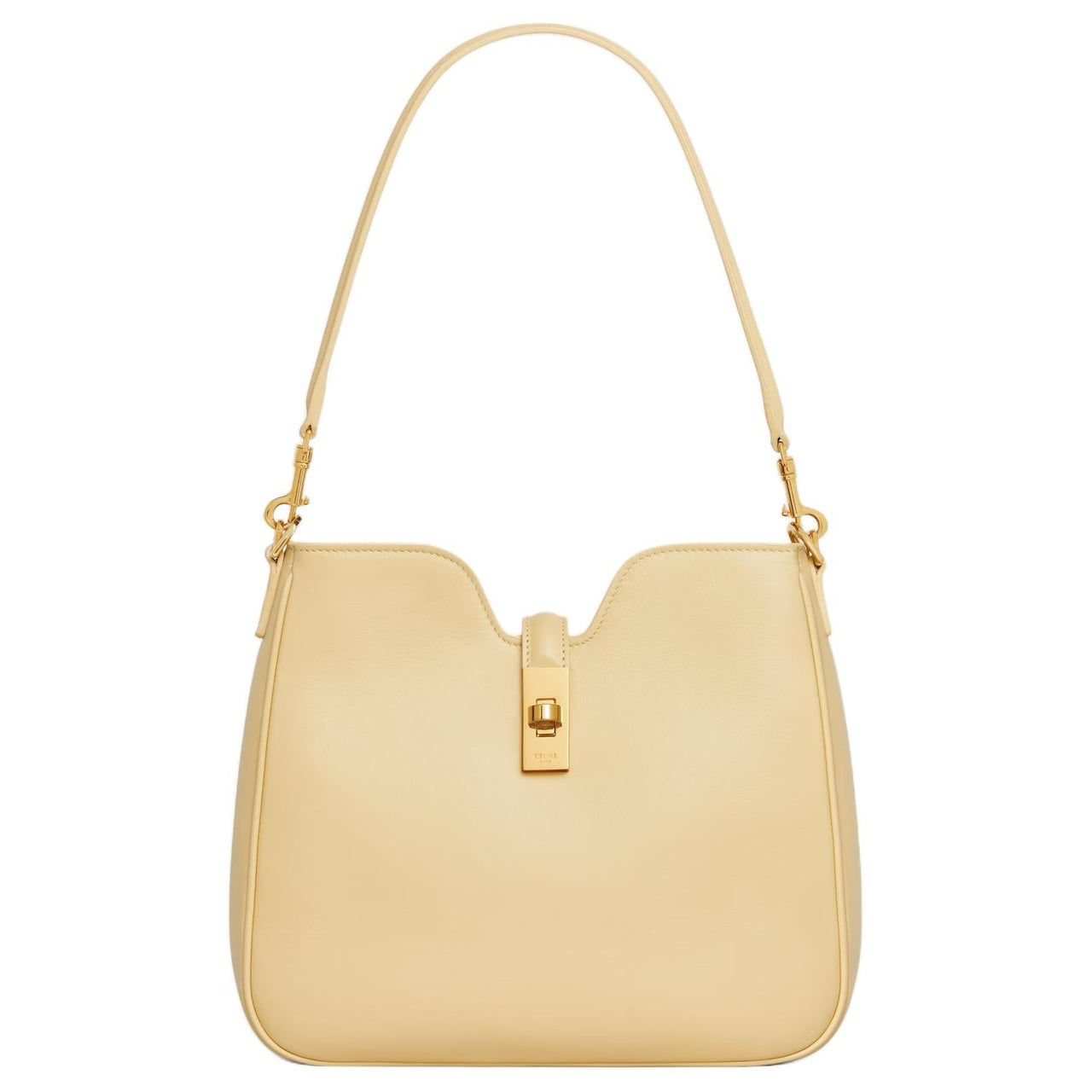 CELINE Calfskin Portable Crossbody Bag Shoulder Bag Small Size Women's Spring Yellow