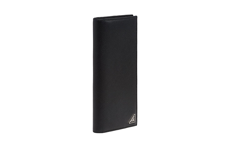 PRADA Cow Leather Wallet Men's Black