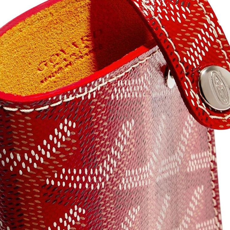 GOYARD Montmartre Canvas With Leather Eyeglass Pouch Small Size Unisex Red