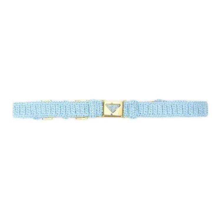PRADA Enamel-Logo Clasp Fastened Belt