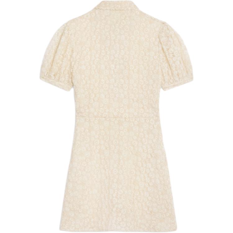 CELINE Embroidered Babydoll Mini Dress In Tulle
