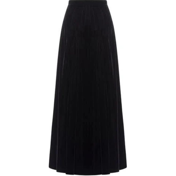 DIOR Pleated Long Flared Skirt