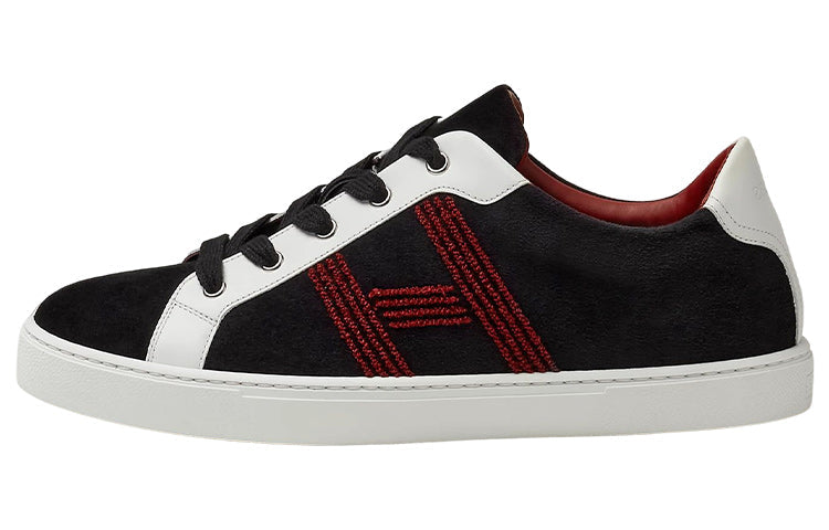 HERMES Avantage Low-Top Stylish Skateboarding Shoes Men's Black