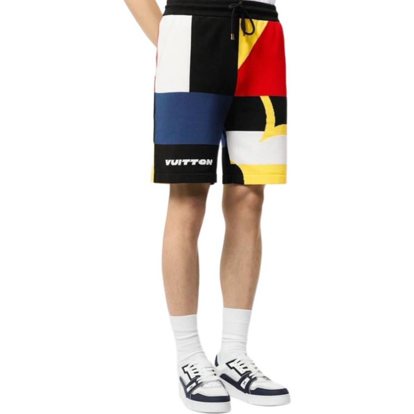 LOUIS VUITTON Jacquard Cotton Knit Shorts