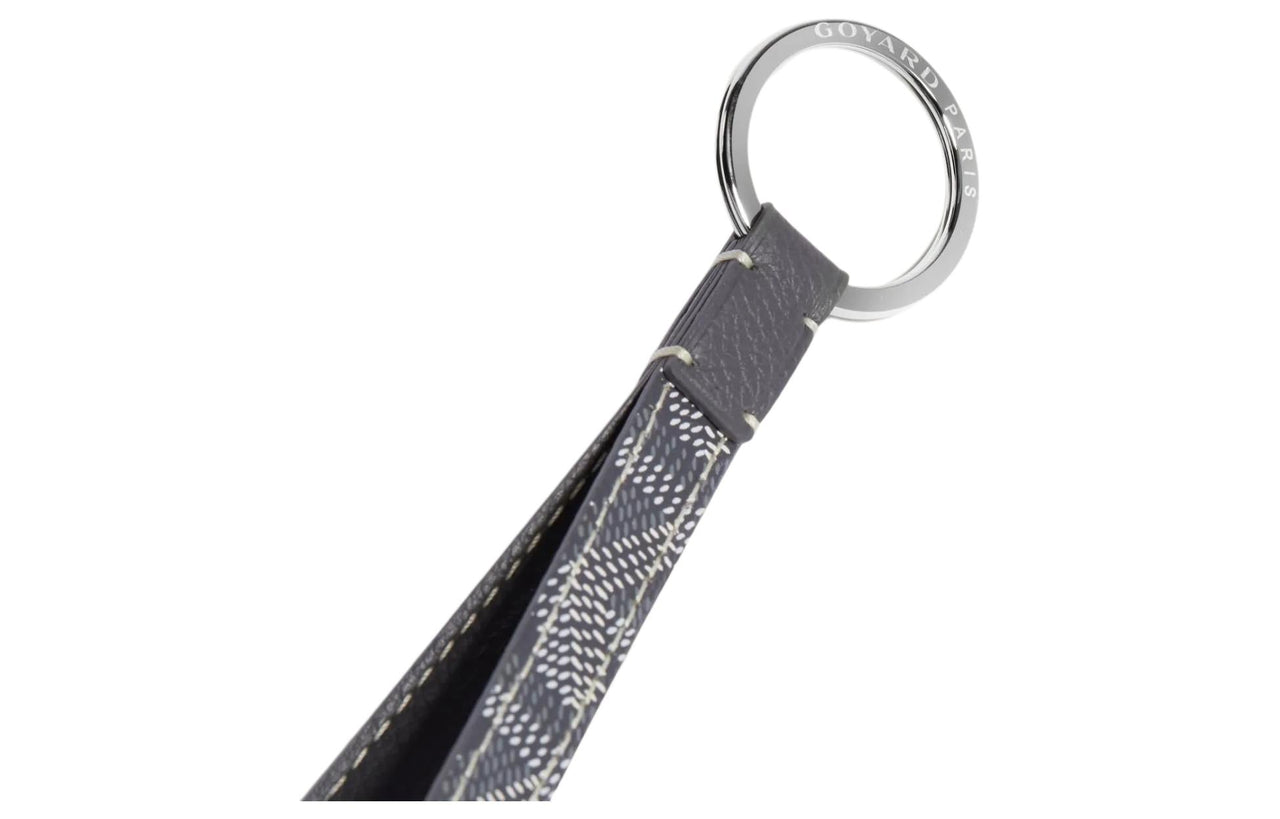 GOYARD Canvas With Calfskin Keychain Bag Accessory Unisex Gray