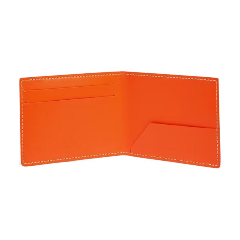GOYARD Cow Leather Card Holder Unisex Orange