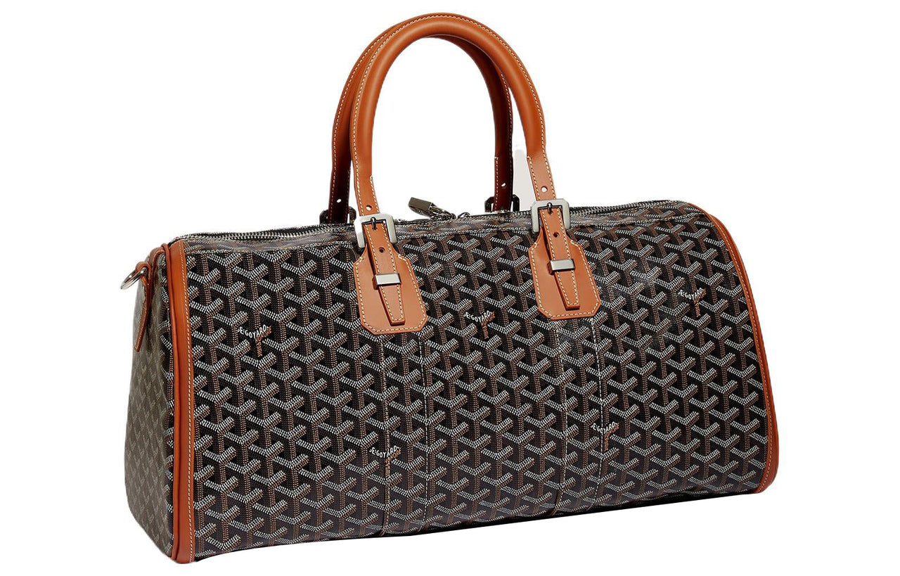 GOYARD Canvas With Leather Shoulder Bag Crossbody Bag Handbag Travel Bag Unisex Brown