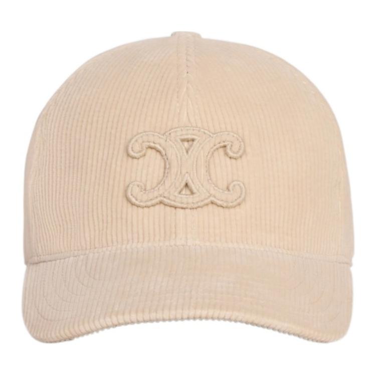 CELINE Triomphe Baseball Cap In Corduroy