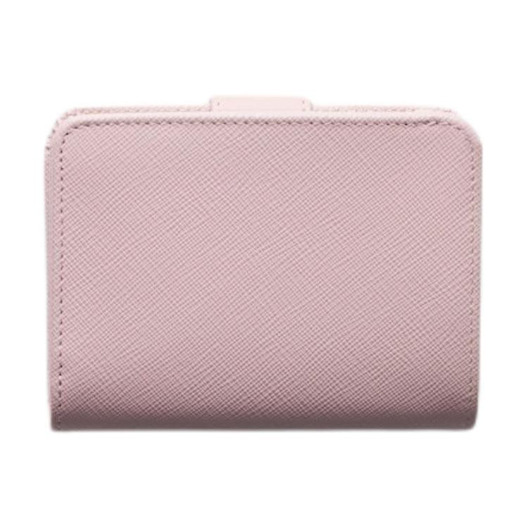 PRADA Calfskin Wallet Small Size Women's Snowflake Gypsum Pink