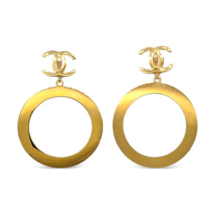 CHANEL 1990 2000s Cc Dangle Earrings