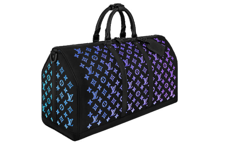 LOUIS VUITTON Keepall Led Monogram 50 Black