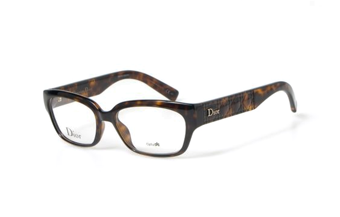 DIOR Acetate Rectangular Eyeglass Frames Men's Tortoiseshell