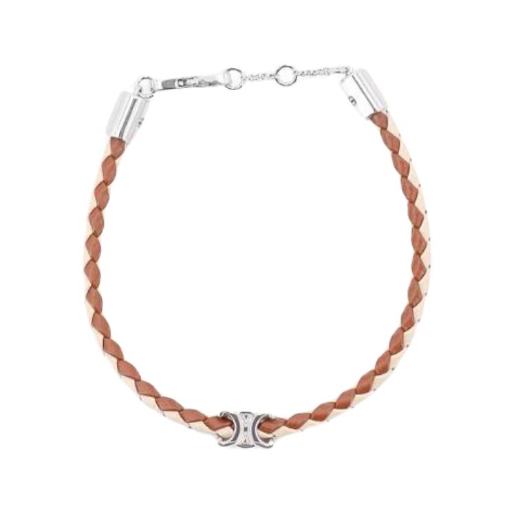 CELINE Brass Bracelets Unisex Brown