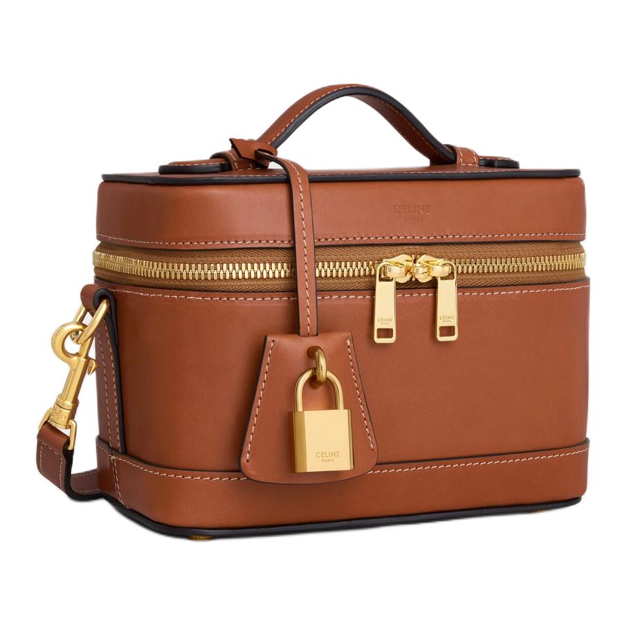 CELINE Calfskin Shoulder Bag, Crossbody Bag, Handbag Women's Brown