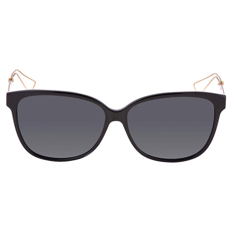 DIOR Acetate Rectangular Sunglasses Unisex Gold