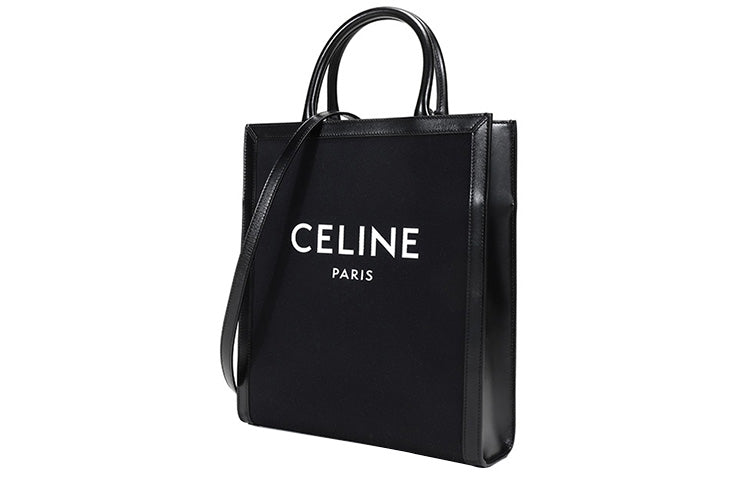 CELINE Fabric With Cow Leather Trunk Bag, Tote Bag, Shopping Bag, Crossbody Bag, Shoulder Bag, Handbag Unisex Black