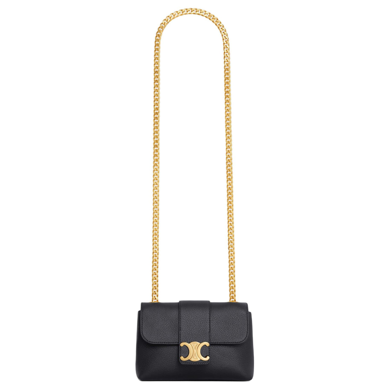 CELINE Calfskin Crossbody Bag, Shoulder Bag Mini Women's Black