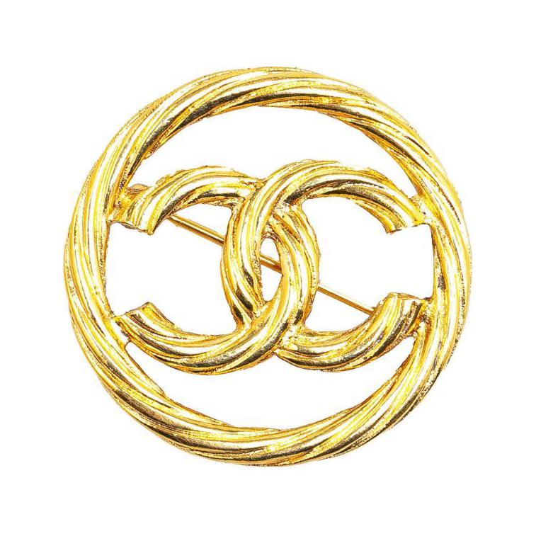 CHANEL 1980-1989 Cc Costume Brooch
