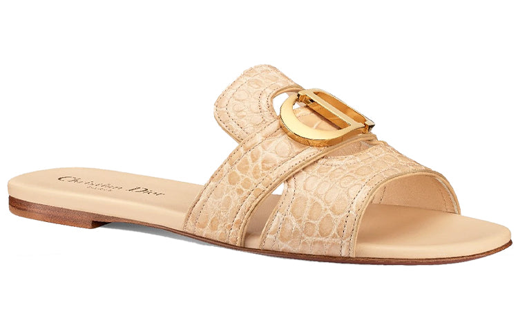 DIOR 30 Montaigne Slide Slippers Women's Cream