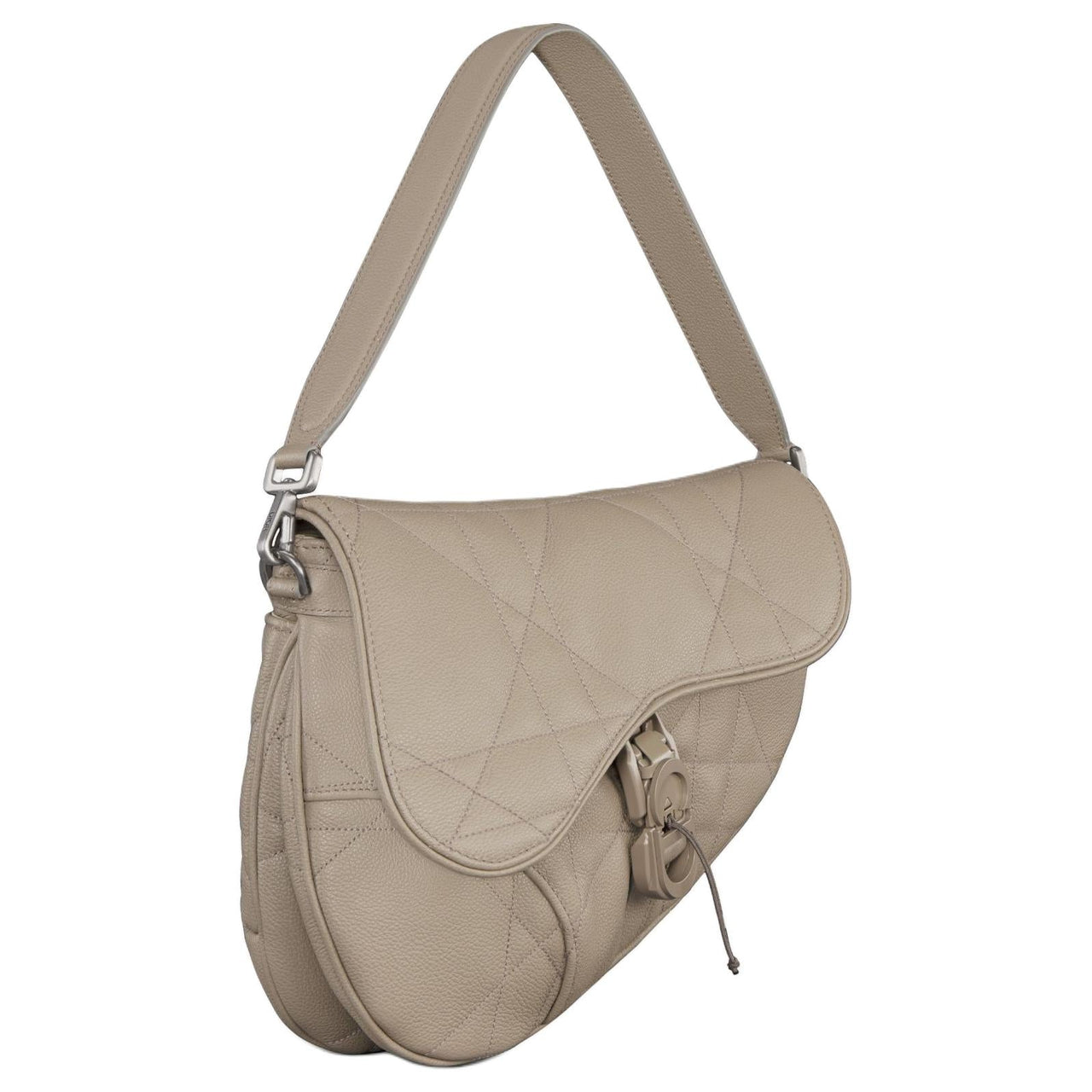 DIOR Saddle Calfskin Portable Crossbody Bag Shoulder Bag Men's Beige