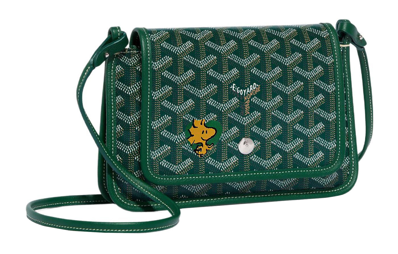 GOYARD Plumet Canvas With Leather Envelope Bag Handheld Shoulder Bag Crossbody Bag Small Size Unisex Green