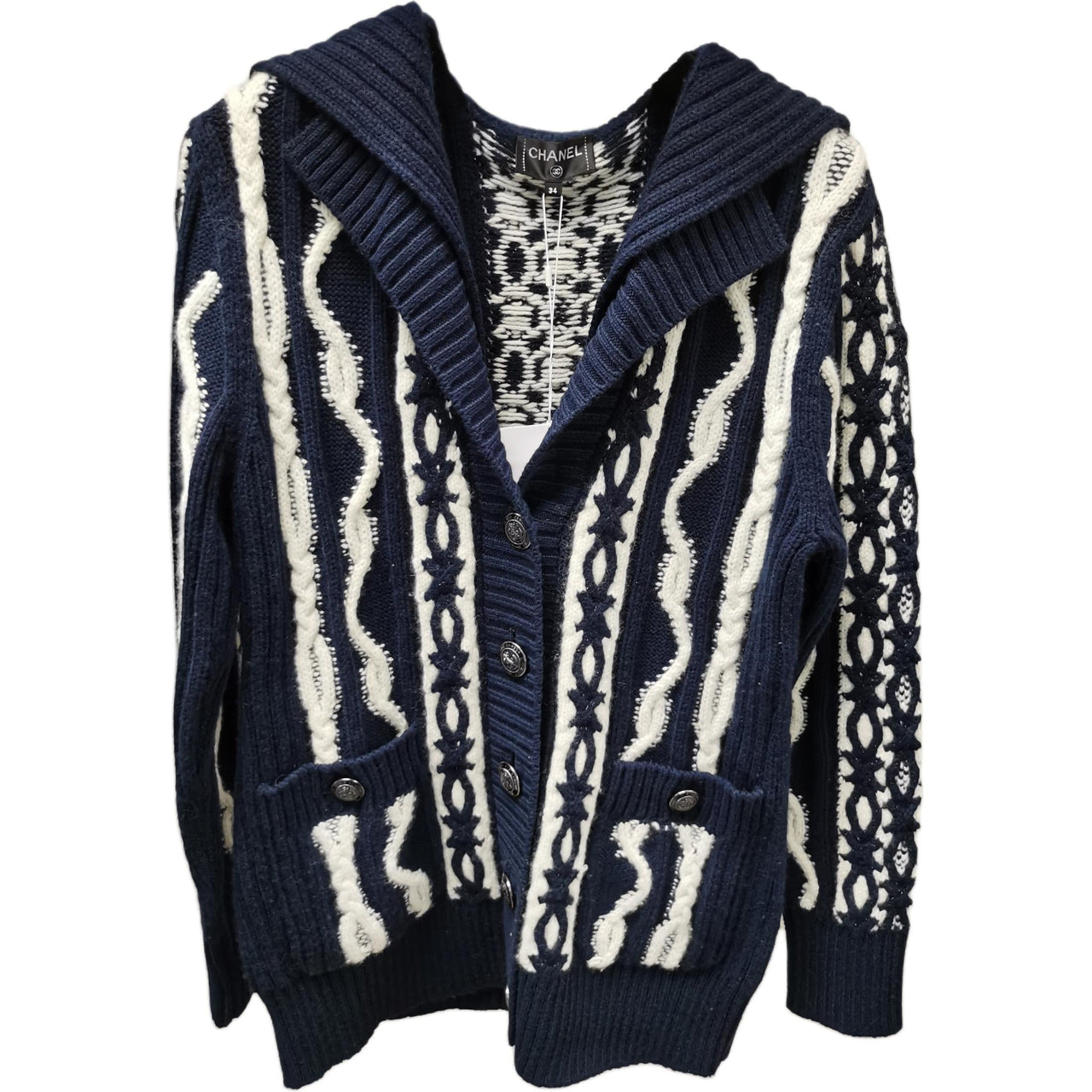 CHANEL 1986 1988 Cable Knit Cardigan