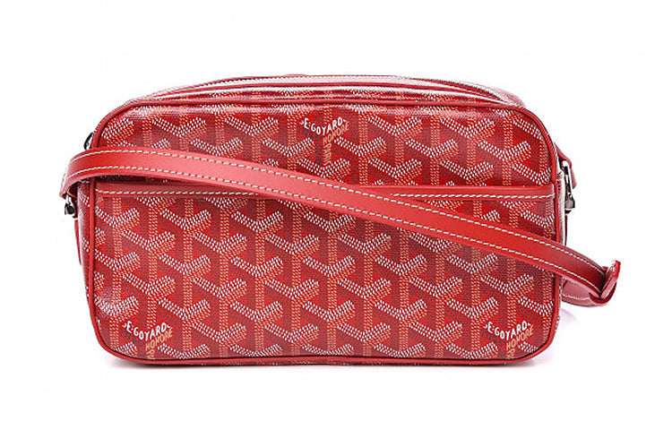 GOYARD Cap-Vert Canvas Camera Shoulder Bag Women's Red