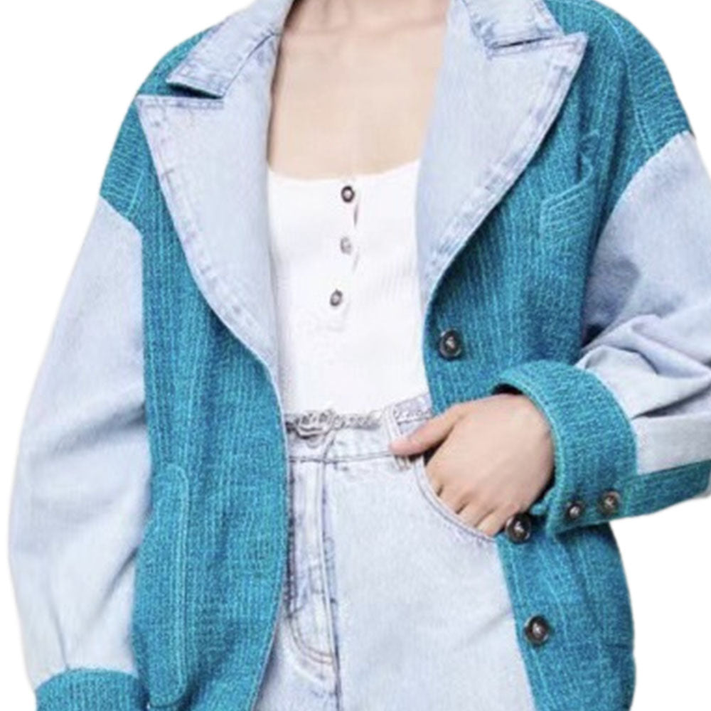 CHANEL 22 Fall And Winter New Arrivals Denim Jacket Women's Blue