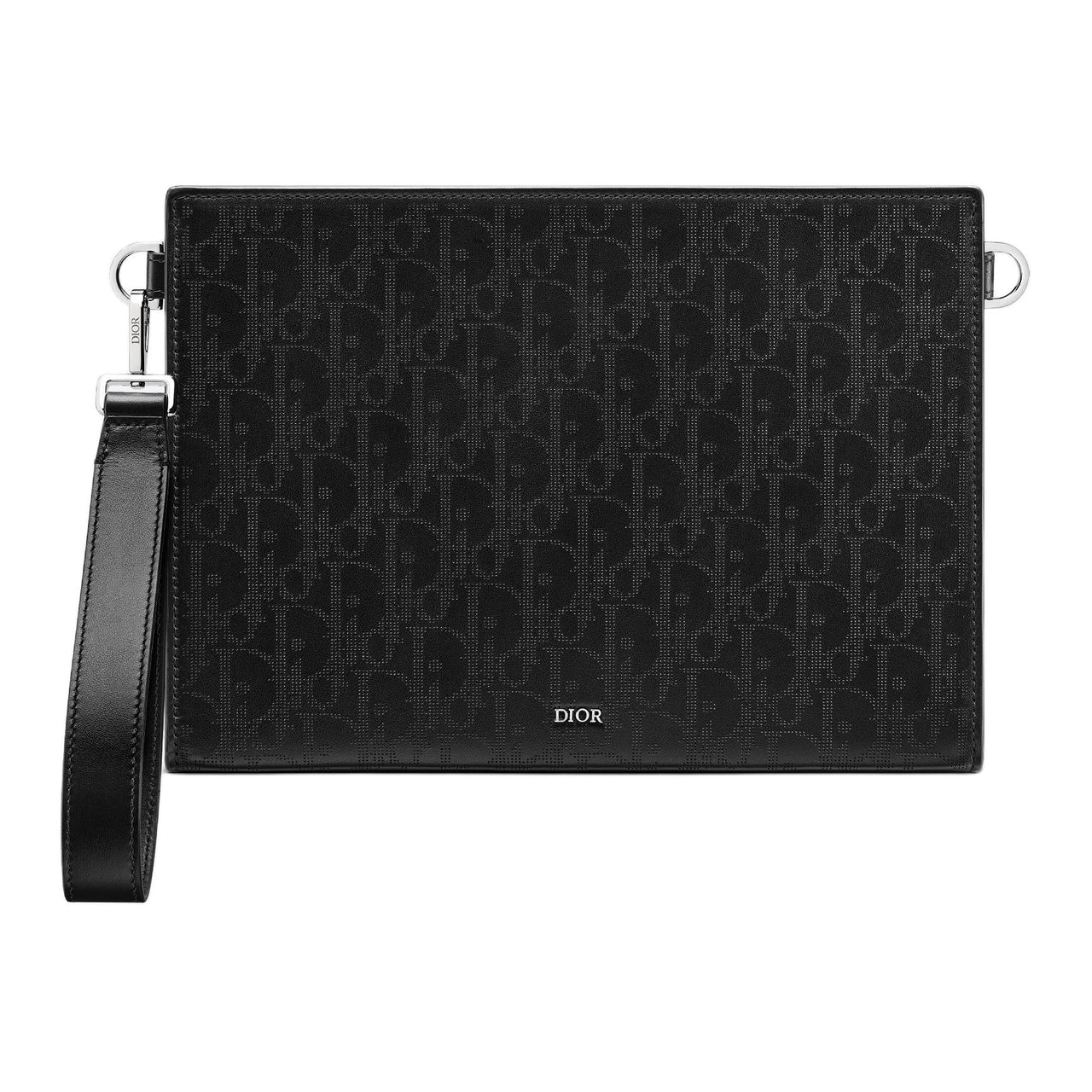 DIOR Grained Cow Leather Clutch Men's Black