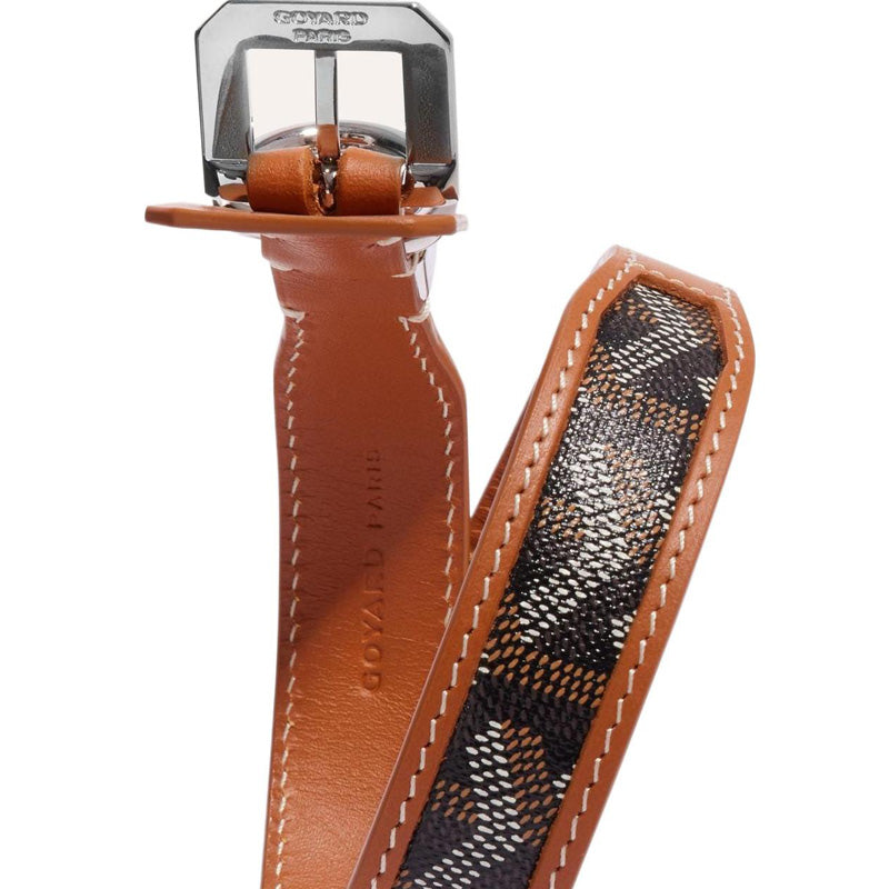 GOYARD Goyardine Canvas With Clamecy Cow Leather Dog's Teeth Collar Bag Accessory Unisex Black/Brown