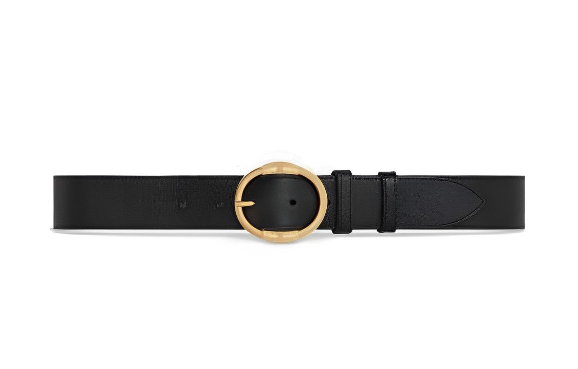 CELINE Elegant And Refined Pin Buckle Leather Belts Women's Black