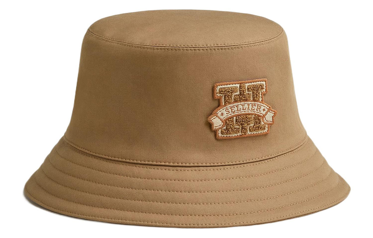 HERMES Cotton Bucket Hats Women's Khaki