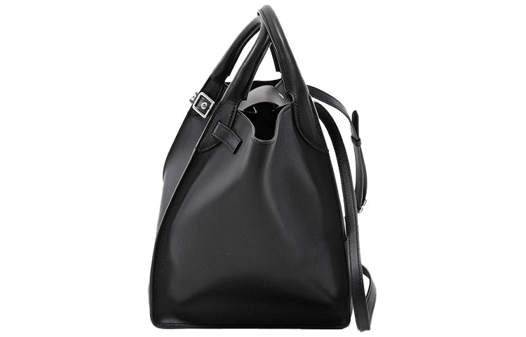 CELINE Calfskin Tote Bag Shopping Bag Portable Crossbody Bag Shoulder Bag Small Size Women's Black