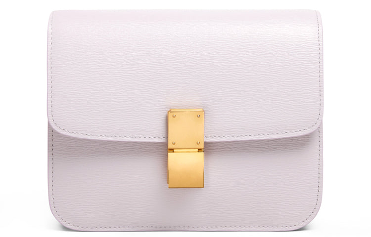 CELINE Classic Bo Cow Leather Block Bag Handbag Crossbody Bag Shoulder Bag Small Size Women's Lavender Gray