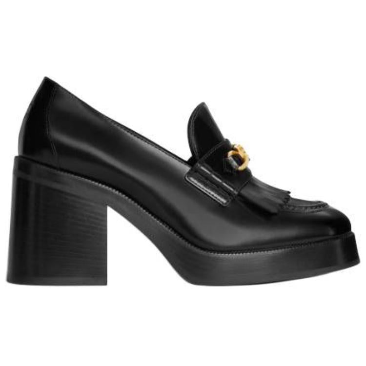 CELINE Chunky Heel High Heels Women's Black