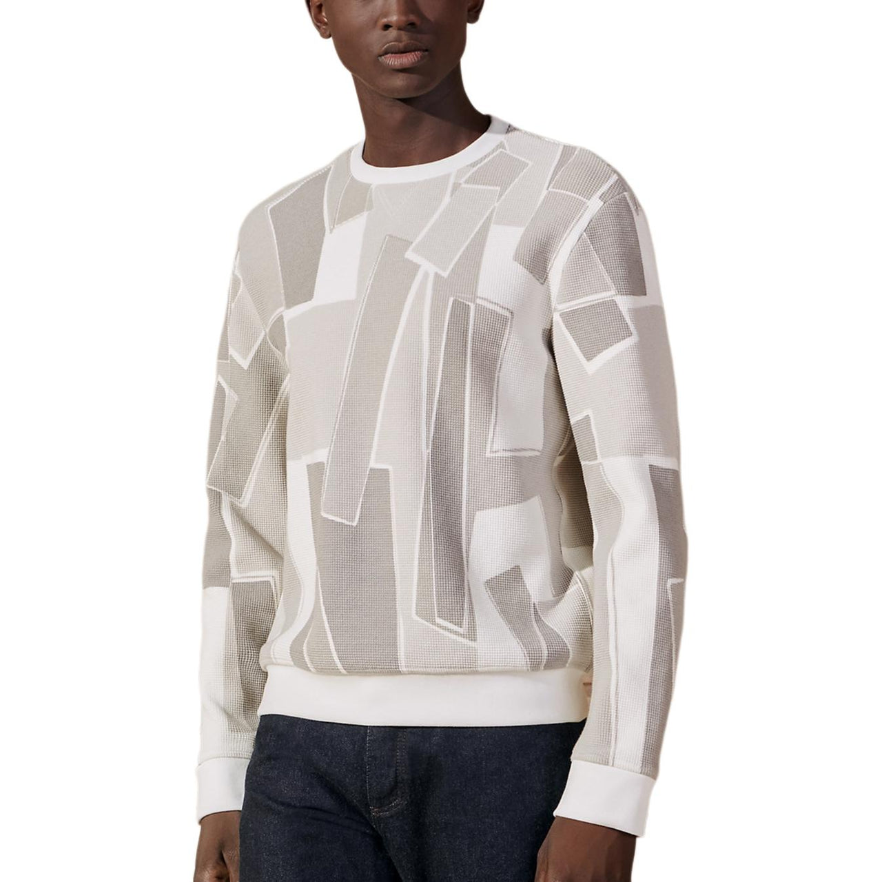 HERMES SS24 Knitwear Men's Mist White