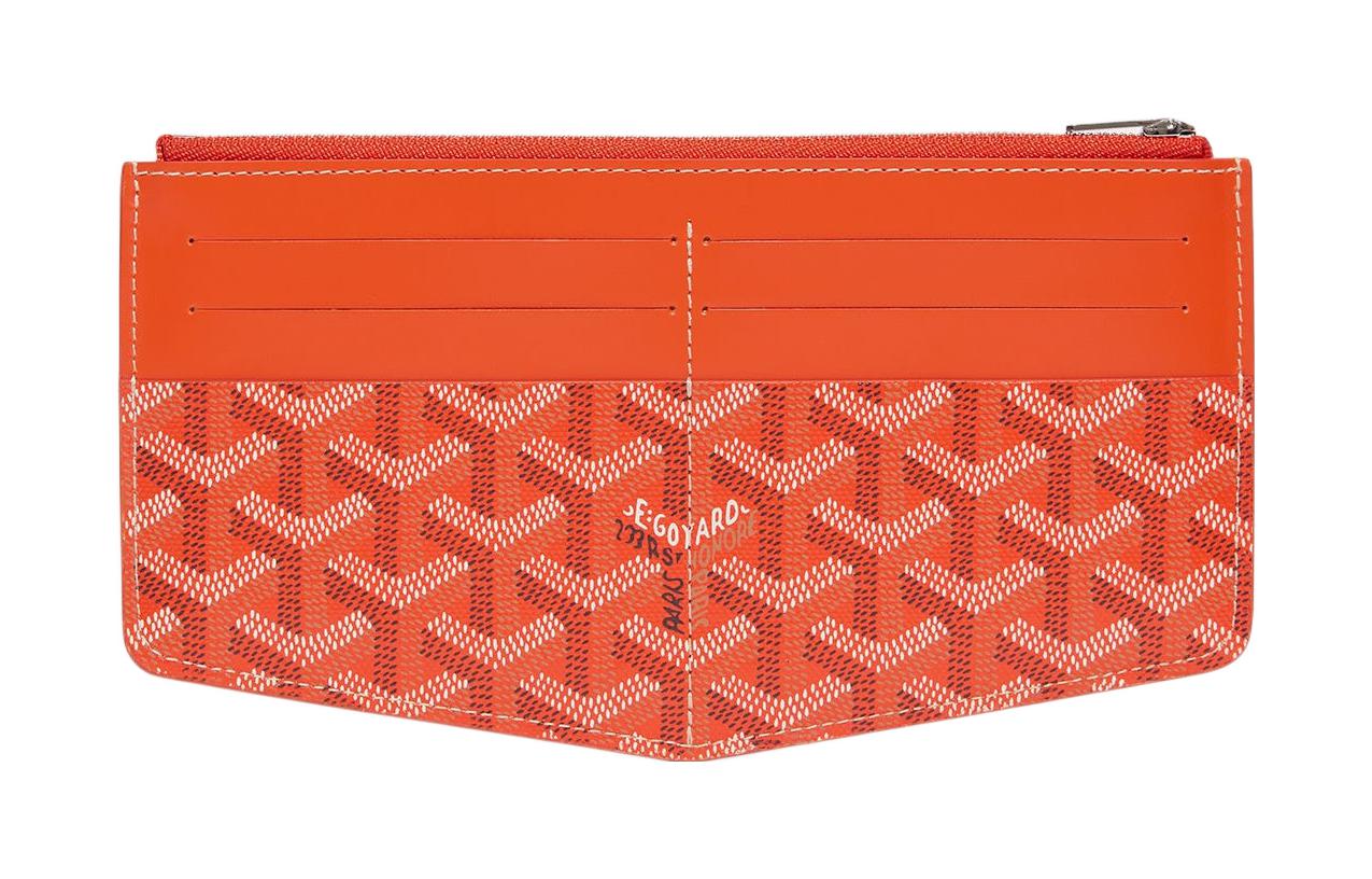 GOYARD Insert Louise Canvas With Leather Wallet Unisex Orange